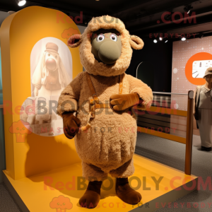 Brown Sheep mascot costume...