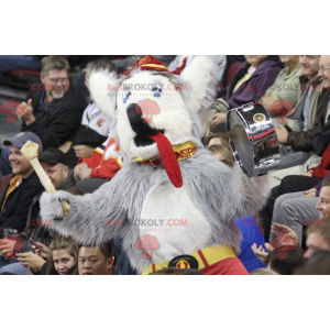 Grijze en witte wolfshond mascotte - Redbrokoly.com