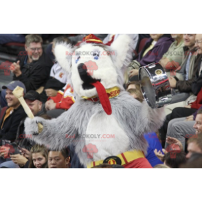 Mascotte de chien de loup gris et blanc - Redbrokoly.com