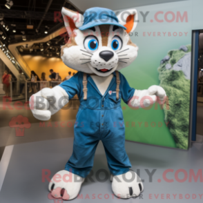 Fantasia de mascote de lince com macacão e pochetes - Mascotes do lince - REBROKO_275796 - RedBrokoly.com