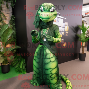 Skovgrøn Anaconda maskot...