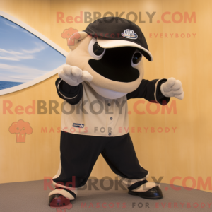 Beige Killer Whale mascot...