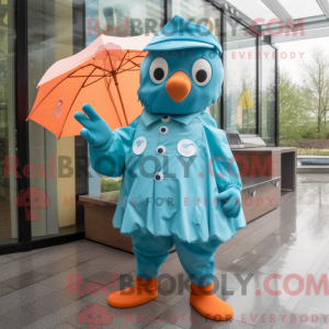 Turkis laks maskot kostume...
