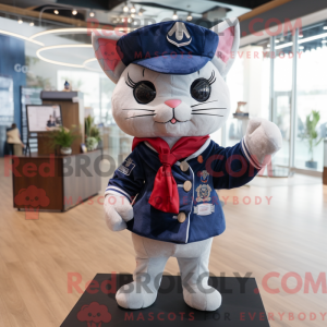 Navy Cat-maskotdraktfigur...