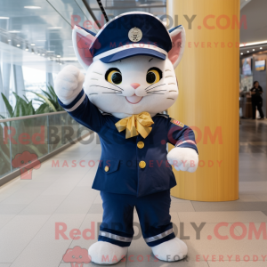 Navy Cat-maskotdraktfigur...