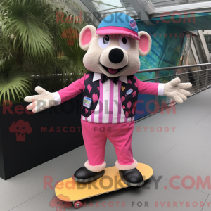 Pink Skateboard maskot...