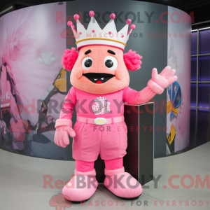 Pink King-maskotdraktfigur...