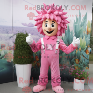 Pink King maskot kostume...