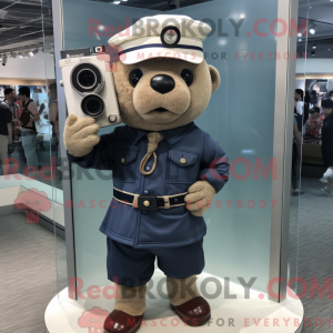 Navy Camera maskot kostume...