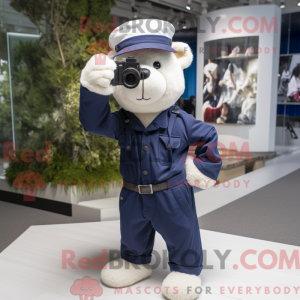 Navy Camera mascottekostuum...