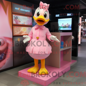 Pink Duck maskot...