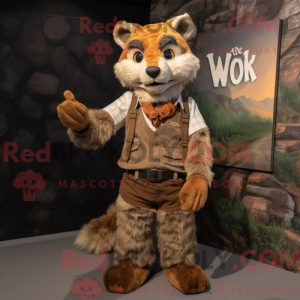 Rust Lynx maskot kostume...