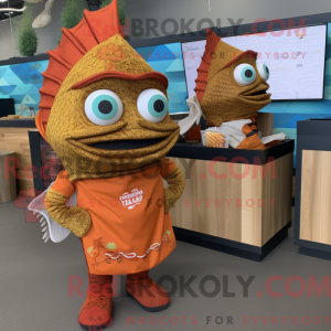 Maskotdraktfigura Rust Fish...