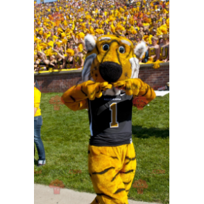 Mascot tigre blanco y negro amarillo - Redbrokoly.com