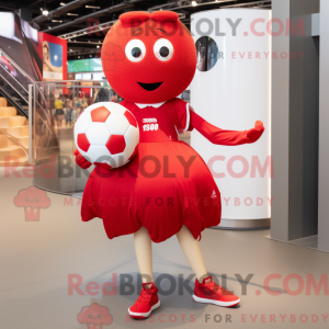 Maskotdraktfigur Red Soccer...