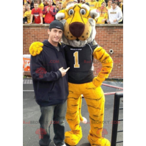 Mascot yellow white and black tiger - Redbrokoly.com