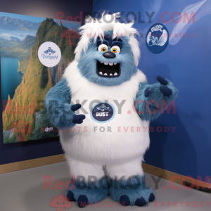 Navy Yeti maskot kostume...