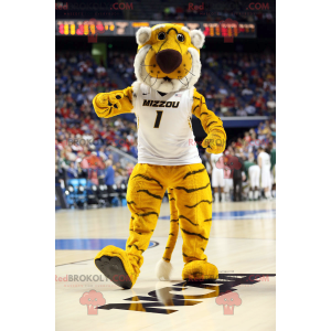 Mascot gul vit och svart tiger - Redbrokoly.com