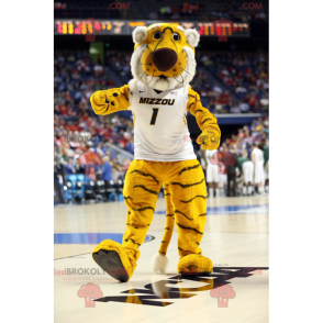 Mascot geel wit en zwarte tijger - Redbrokoly.com