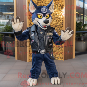 Navy Dingo-maskotdraktfigur...
