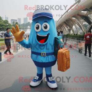 Blue French Fries mascot...
