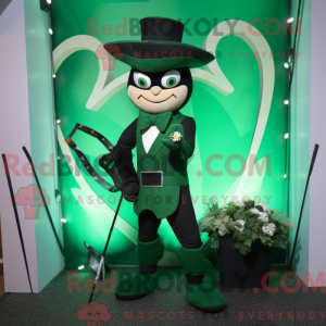 Máscara de Arqueiro Verde do Amor figura de dragão com fumaça e cinto - Mascotes Flecha Do Amor - RedBrokoly.com
