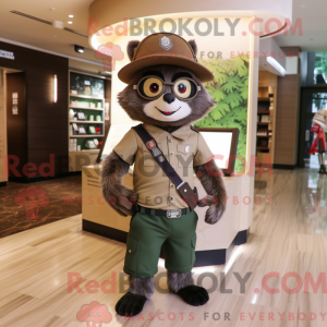 Olive Raccoon mascot...