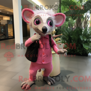 Pink Aye-Aye maskot kostume...