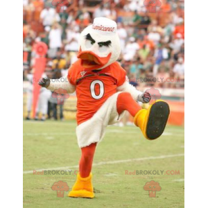 White and orange duck bird mascot - Redbrokoly.com