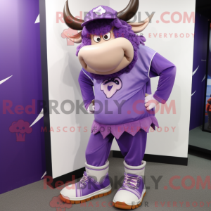 Postava maskota Purple Beef...