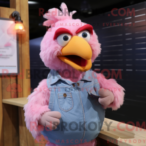 Rosa høner maskot drakt...