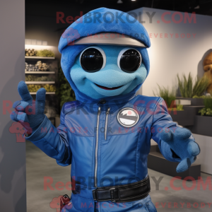 Blå Falafel maskot kostume...