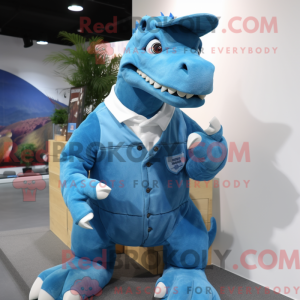 Cyan Iguanodon máscara de...