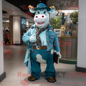Turkis Hereford Cow maskot...