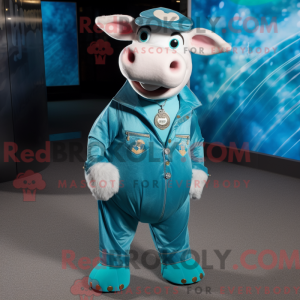 Turquoise Hereford Cow...
