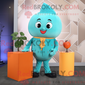 Cyan aprikos maskot...