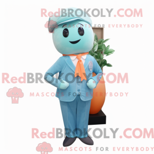 Cyan Abrikos maskot kostume...