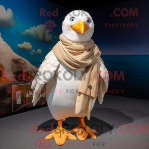 Cream Seagull maskot...