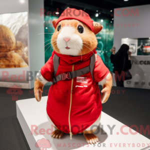 Rød hamster maskot kostume...