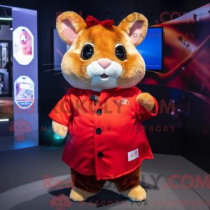 Máscara de hamster vermelho...