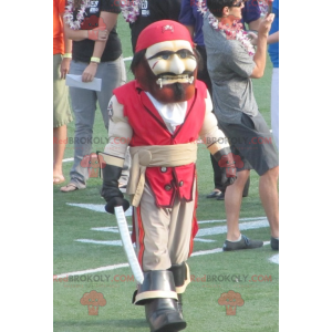 Red and beige pirate mascot - Redbrokoly.com