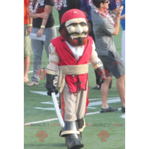 Red and beige pirate mascot - Redbrokoly.com