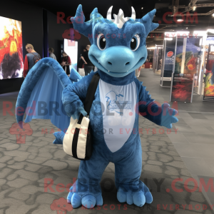 Blue Dragon-mascottekostuum...