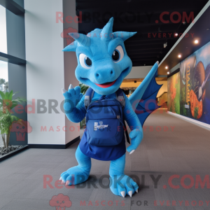 Blue Dragon-mascottekostuum...