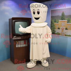 Máscara de TV creme com...