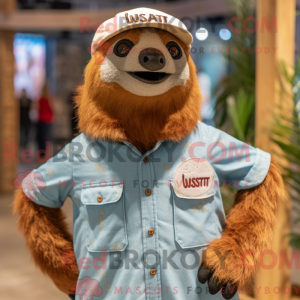 Rust Sloth mascot costume...
