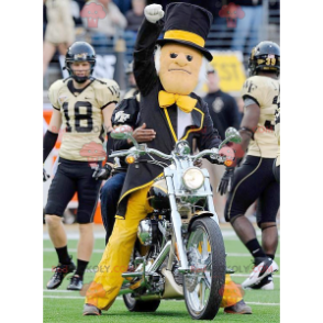 Mascot man in black suit with a top hat - Redbrokoly.com