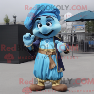 Sky Blue Pirate mascot...