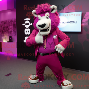 Magenta Bison maskot...