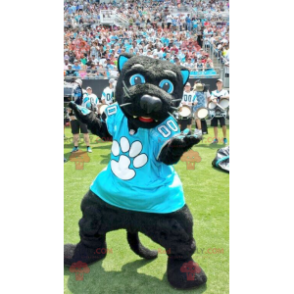 Big black and blue cat mascot - Redbrokoly.com